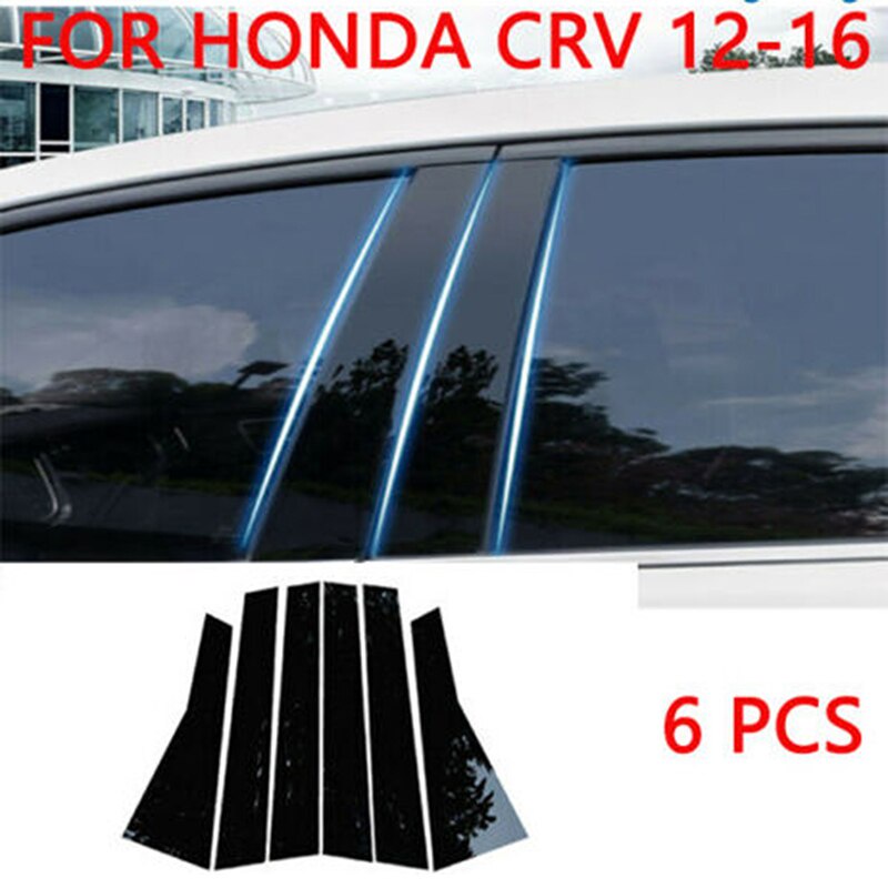 Bộ 6 Miếng Dán Trang Trí Cửa Sổ Xe Hơi Honda CRV 2012 2013 2014 2015 2016 Chất Lượng Cao