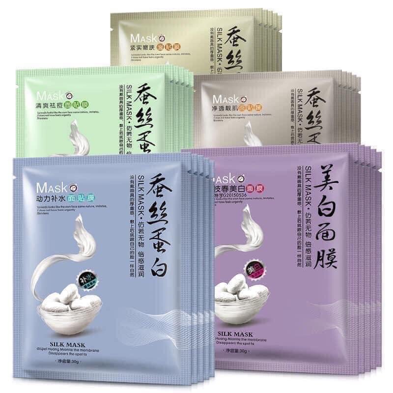 Mặt nạ giấy dưỡng da giảm mụn cấp ẩm thải độc tơ tằm ONE SPRING SILK MASK mask Yasan