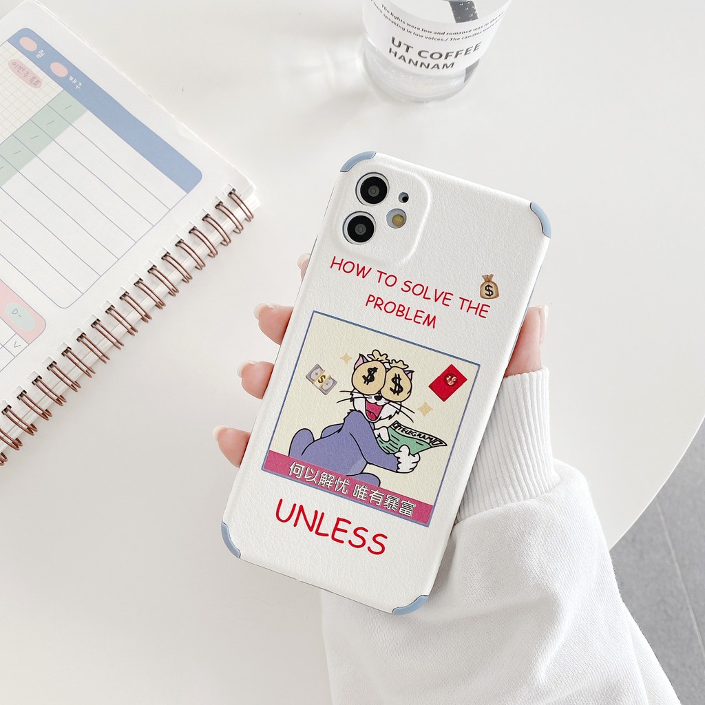 Cute cat and mouse mobile phone case is suitable for iphone12 mobile phone case lamb skin vitality mouse rich cat all-inclusive mobile phone case iphone11 mobile phone case soft case xr fine hole four corners anti-fall mobile phone