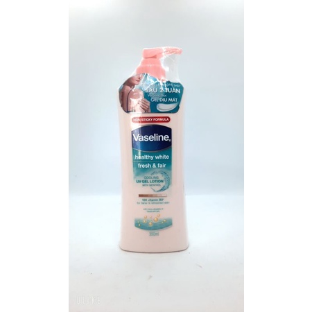 Sữa Dưỡng Thể Vaseline Dịu Mát Sáng Da Healthy White Fresh &amp; Fair Cooling UV Gel Lotion 350ml