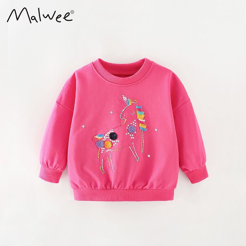 Áo Nỉ Da Cá Hồng Pony MW7640 cho Bé Gái 2-7 Tuổi Mẫu Mới 2022 - Jumping Beans Official Store