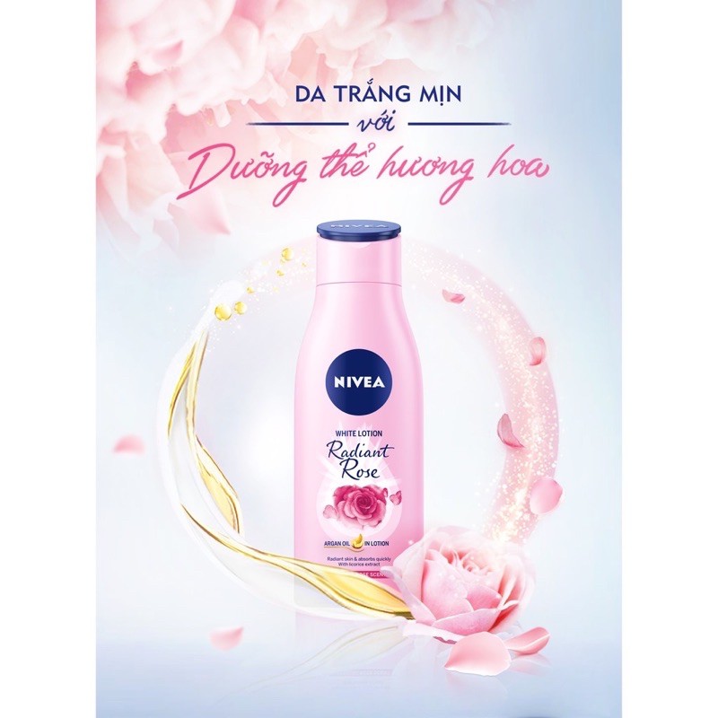 Sữa dưỡng thể trắng da hương hoa hồng Nivea 200ml