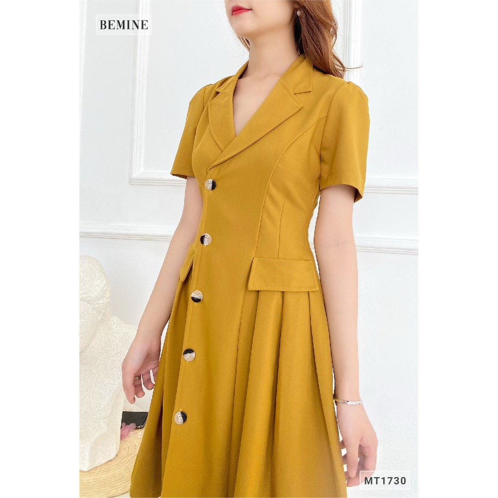 Đầm vest túi đắp giả xếp ly BEMINE MT1730VANG | BigBuy360 - bigbuy360.vn