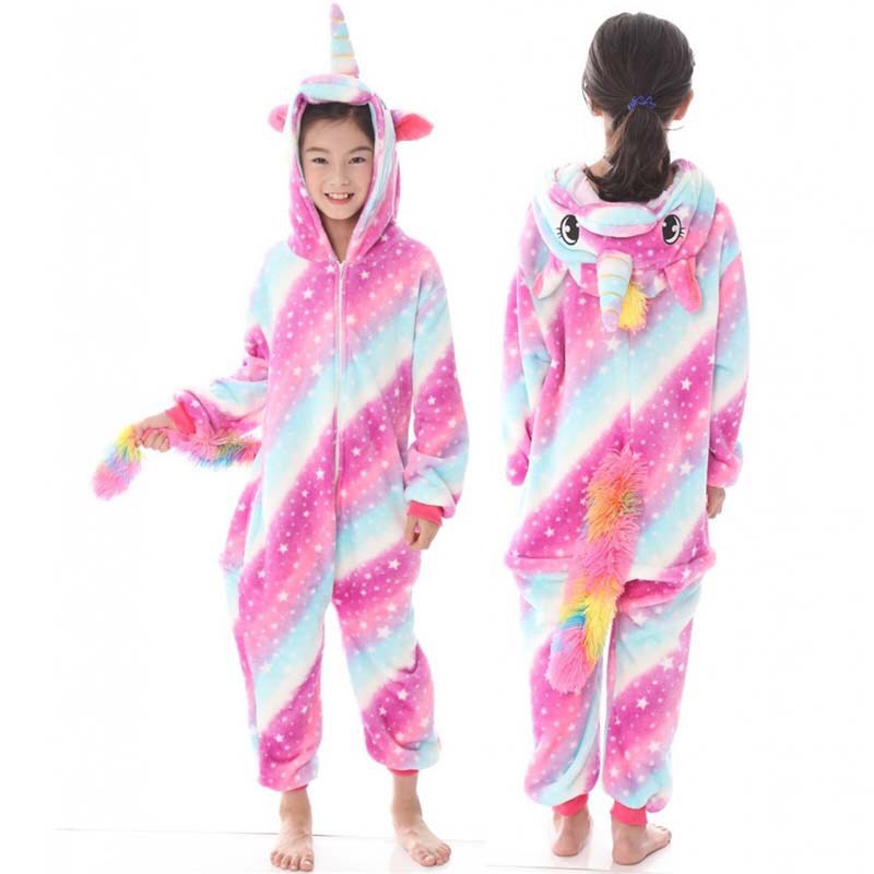 (TA24) Bộ Đồ Thú Unicorn Trẻ Em, Bộ Đồ Thú Liền Thân Unicorn Cho Bé