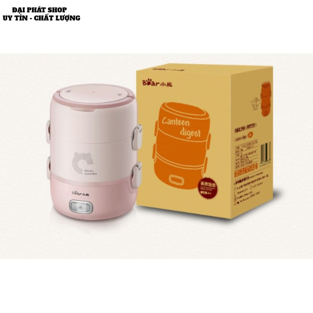 Hộp cơm cắm điện Bear DFH-B20S6, giữ nhiệt, nấu chín và hâm nóng thức ăn