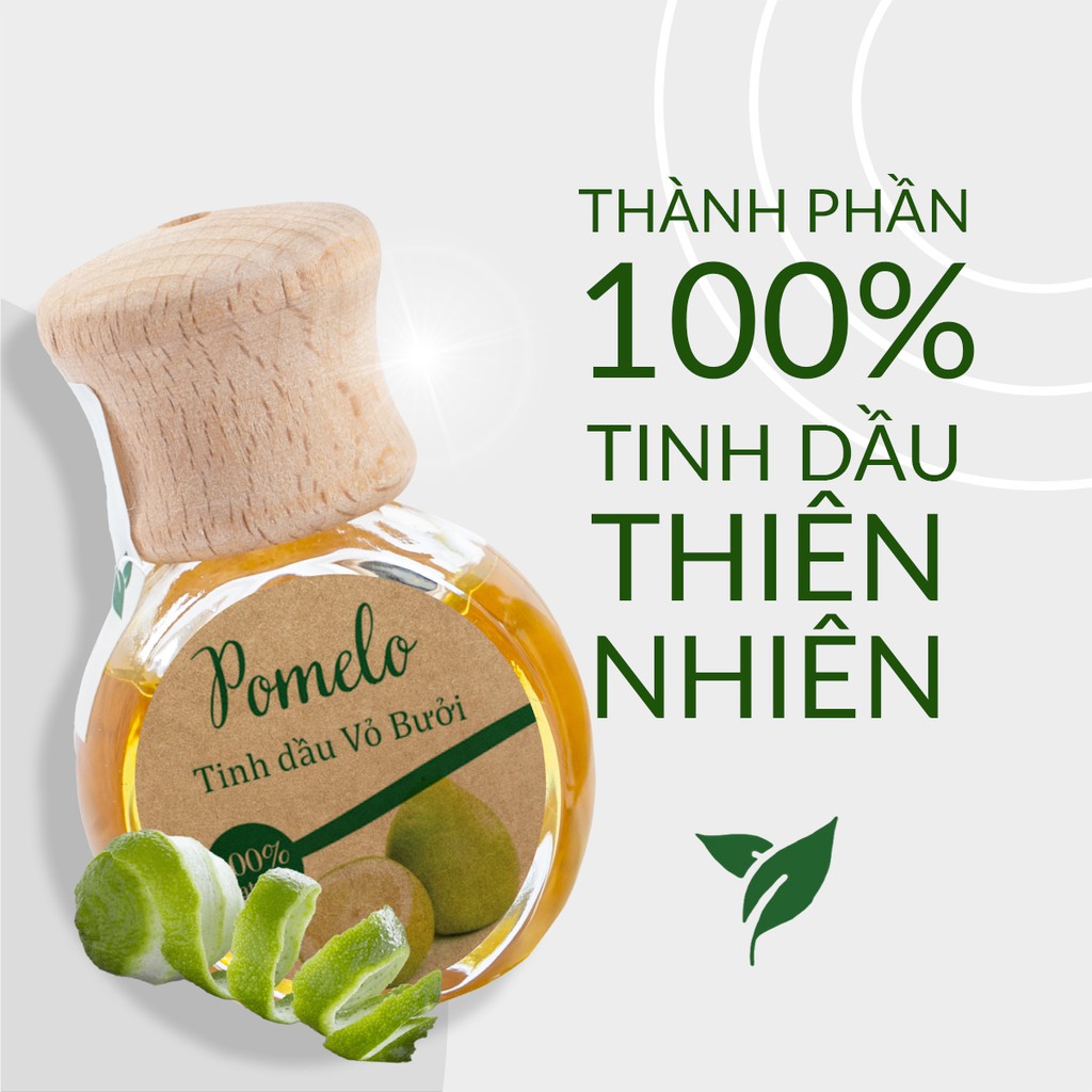 Tinh dầu treo xe Vỏ bưởi Purevess 10ml giúp thơm phòng, thư giãn và thông thoáng xe ô tô