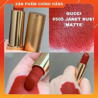 [ FREE SHIP ] Son Gucci. Mầu 505 matte đỏ gạch 2020