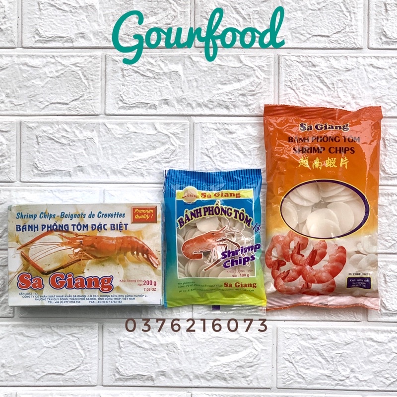 Bánh Phồng Tôm Đồ Ăn Vặt Truyền Thông Sa Giang Gói Đặc Biệt Gói 100g