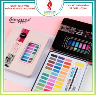 Bộ 36 Màu Nước vẽ Giorgione cao cấp hộp mới tặng kèm túi bút nước bút lông bút chì miếng mút giấy vẽ gọt chì gel màu