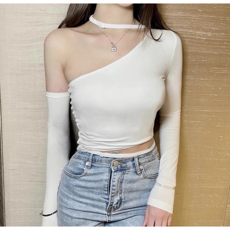 Áo trễ vai tay dài gợi cảm