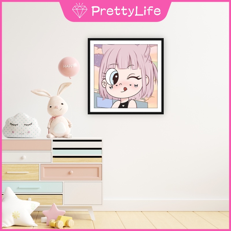 Bộ Tranh Đính Đá 5D Tự Làm Họa Tiết Công Chúa Bướm 2022 Kích Thước 30x30cm