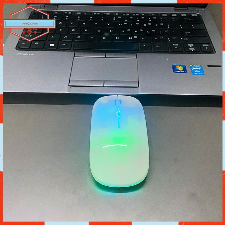 Chuột Không Dây Máy Vi Tính Pin Sạc SIlent Wireless Mouse Mini Chuột Game Gaming PC Laptop Led RGB