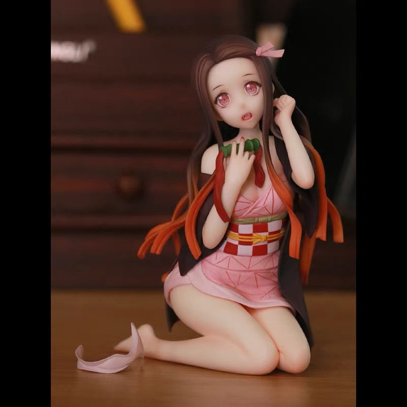 Phụ kiện trang trí để bàn làm việc máy tính hình nhân vật hoạt hình Demon Slayer