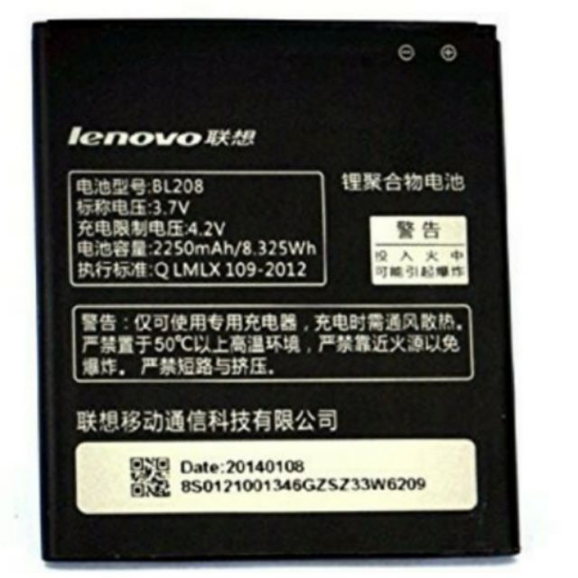 Pin lenovo S920 BL208 xịn bao hanh 6 thang doi moi