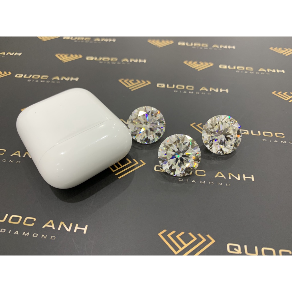 Kim cương nhân tạo Mỹ Moissanite nước D độ sạch FL, thử bút lên vạch đỏ