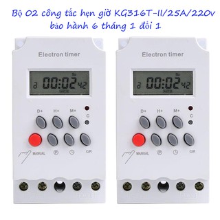  Bộ 02 công tắc hẹn giờ KG316T-II 25A 220V - công tắc hẹn giờ bật tắt điện tự động 