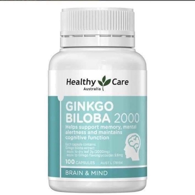 Viên uống bổ não Healthy care ginkgo bibola 100 viên của Úc - Beauty Shop