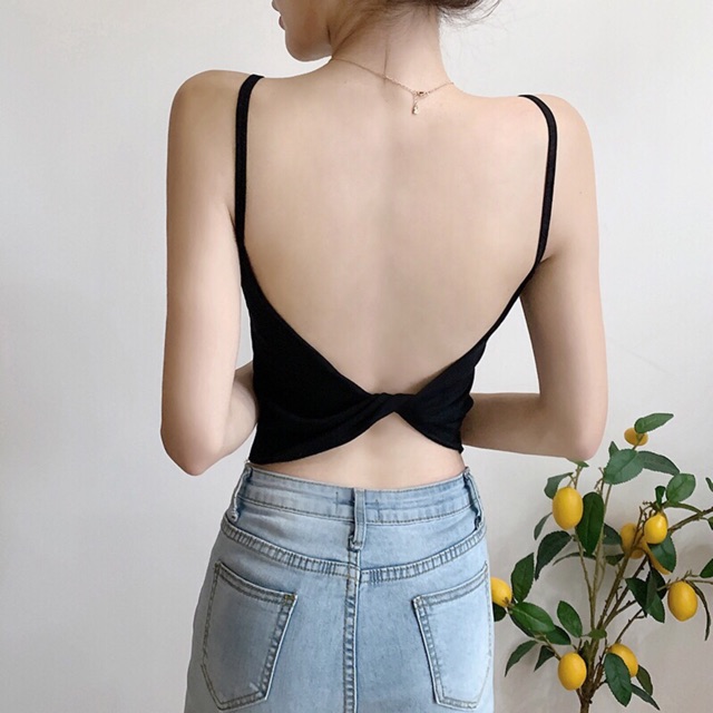 Thanh lý Áo bra croptop xoắn lưng