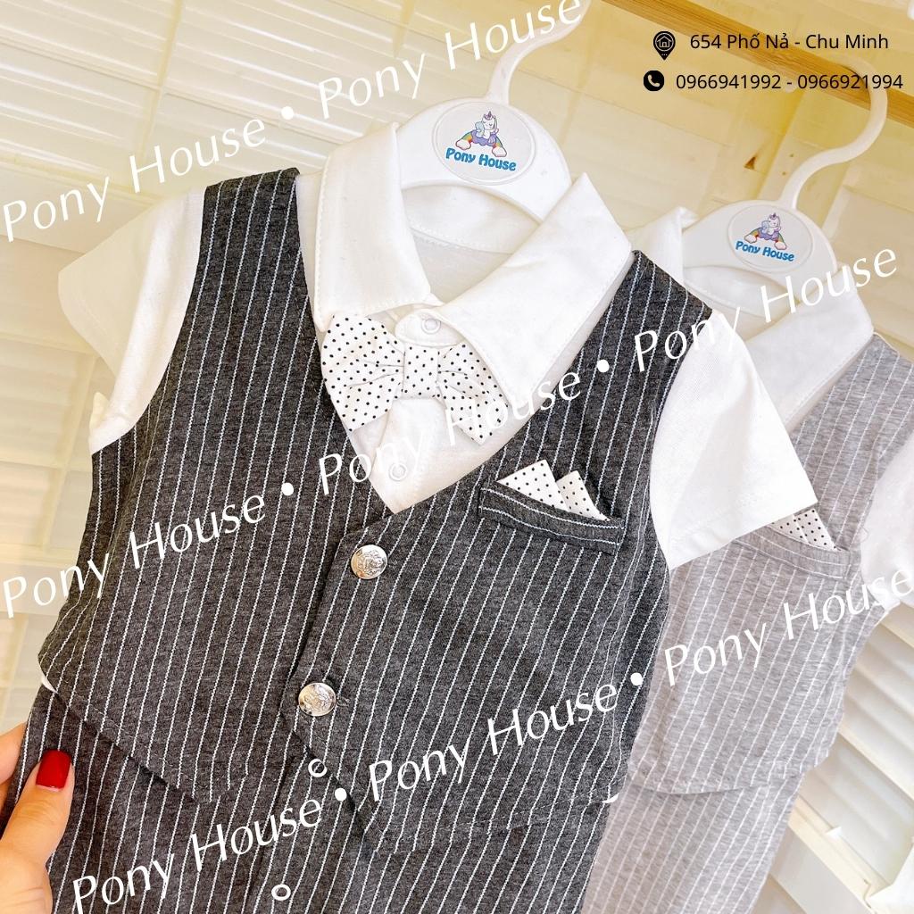 Body Công Tử Đùi Cộc Tay - Bộ Liền Thân Chất Cotton Siêu Mềm Mát Cho Bé Trai Size từ 0-3M đến 9-12M