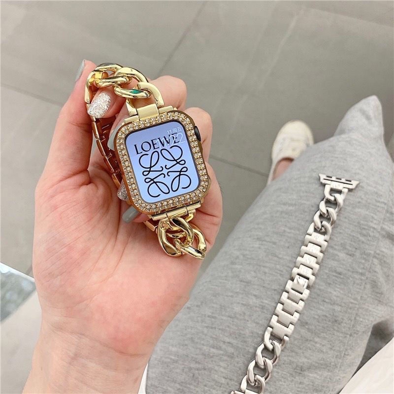Dây đeo kim loại thích hợp cho Apple Watch Series IWatch 7 / 6 / 5 / 4 / 3 /SE 38mm 40mm 41mm 42mm 44mm 45mm