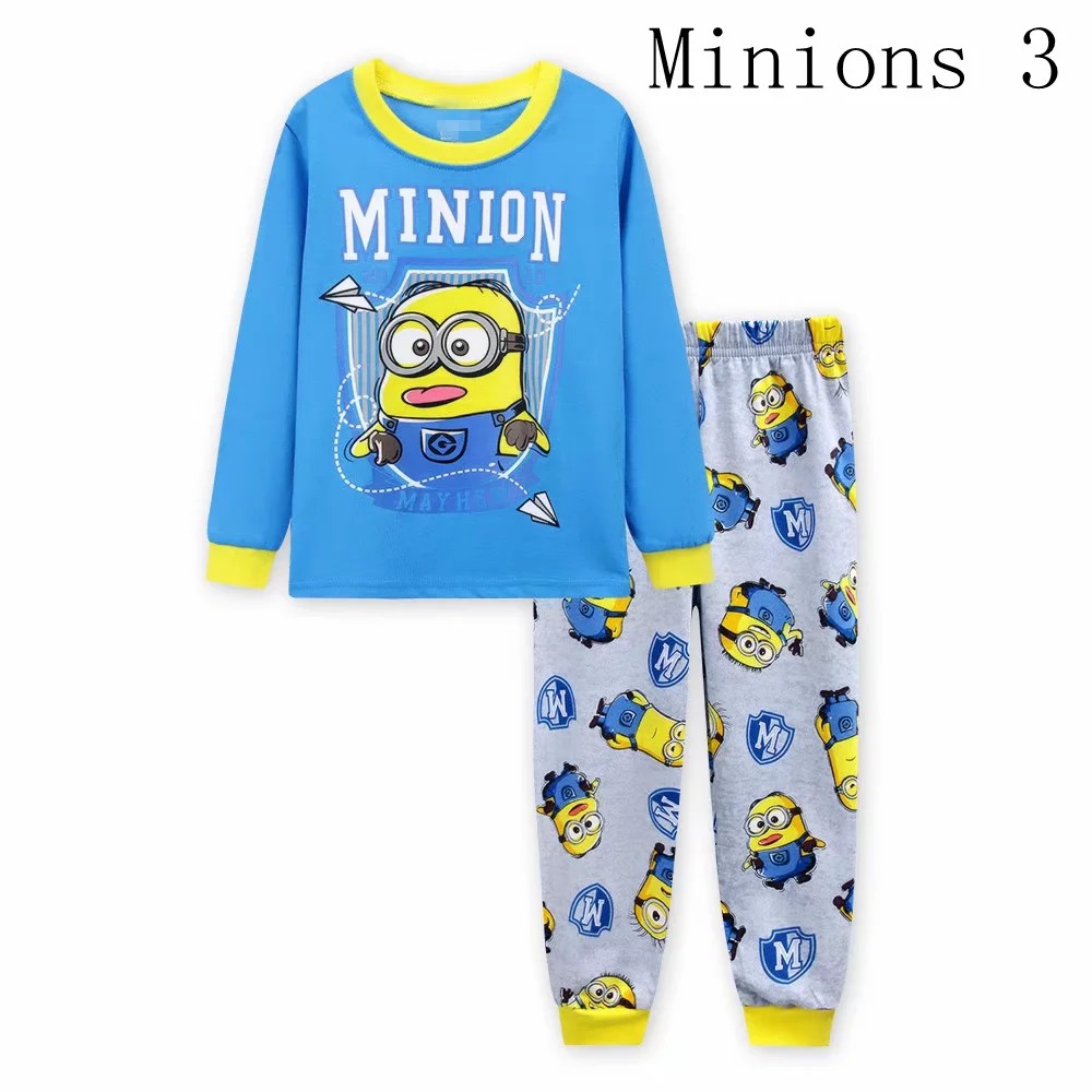 Set đồ ngủ dài in hình Minion dễ thương cho bé gái