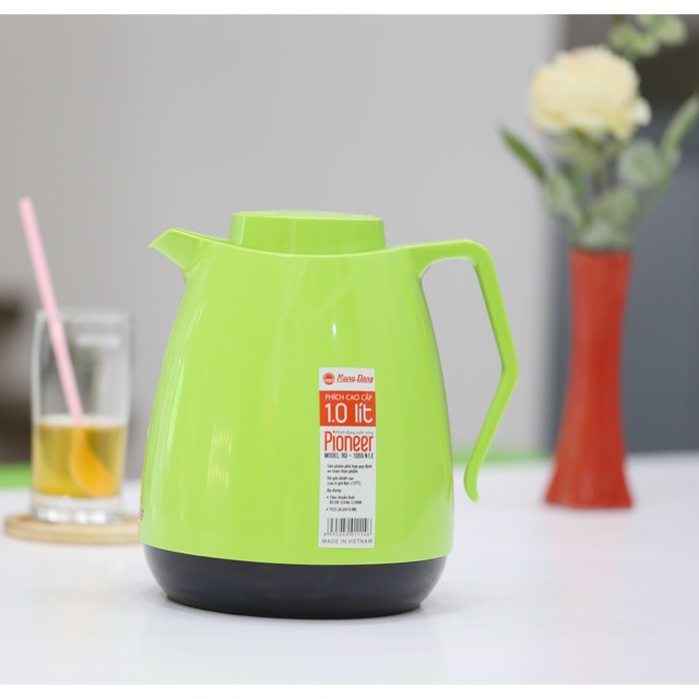 Phích giữ nhiệt 1 lít cao cấp chính hãng Rạng Đông có lõi lọc trà 1055N1.E