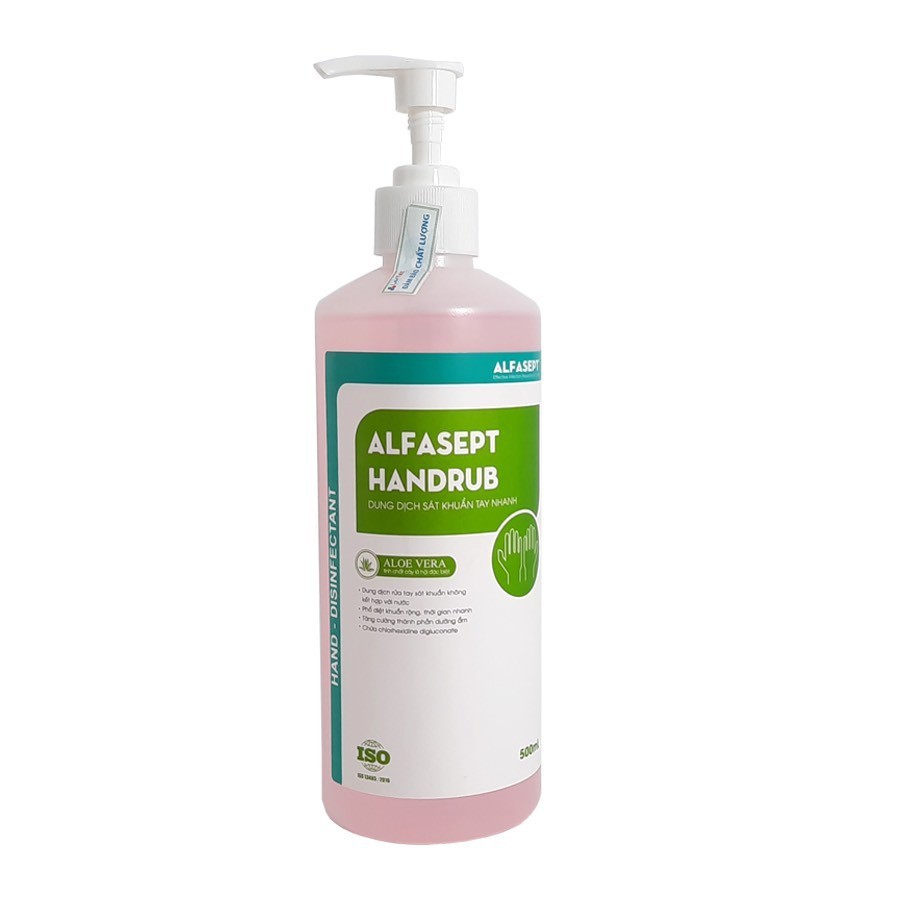 Nước rửa tay khô nhanh - dung dịch sát khuẩn ALFASEPT HANDRUB - Chai 500ml (Hàng có sẵn)