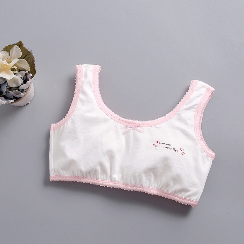 Áo Bra Thể Thao Chất Liệu Cotton Thân Thiện Với Da Dành Cho Các Bé 9-15 Tuổi