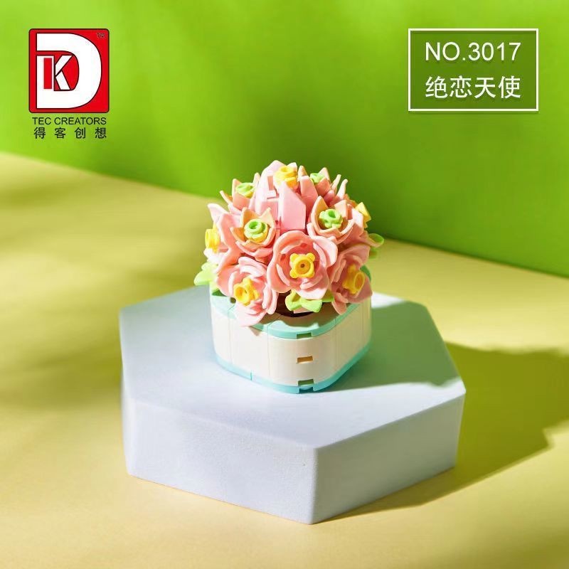 Lắp ráp mô hình Botanical Garden DK 3013-3020 châu cây cảnh mini trưng bày siêu dễ thương