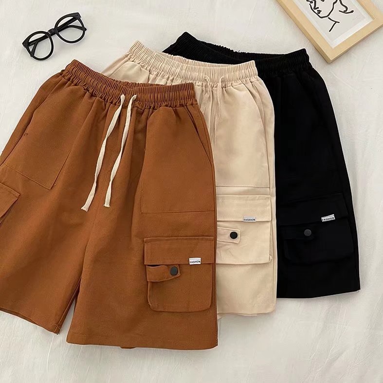 Quần Short Dáng Rộng Nhiều Túi Phong Cách Hip Hop Thời Trang Mùa Hè Cho Nam size M-3XL