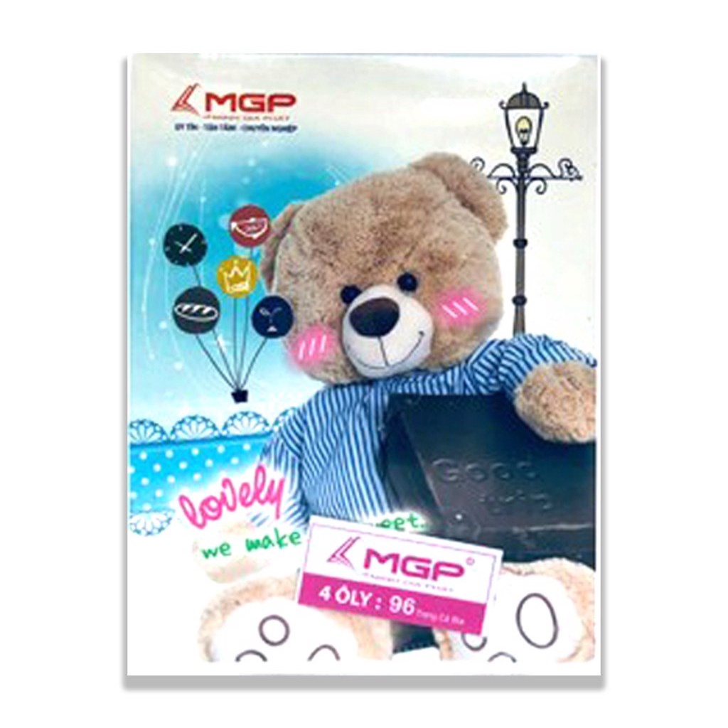( 1 Lốc ) Tập Vở Gấu Teddy 96 200 Trang KT:158x205mm Độ Dày 80 ( Vừa ) Minh Gia Phát Camshop