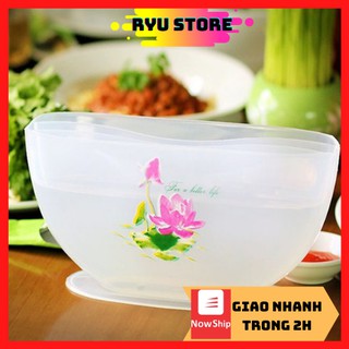Dụng cụ nhúng bánh tráng❤️𝑭𝑹𝑬𝑬𝑺𝑯𝑰𝑷❤️Tô Nhúng Bánh Tráng 3 Ngăn Tiện lợi