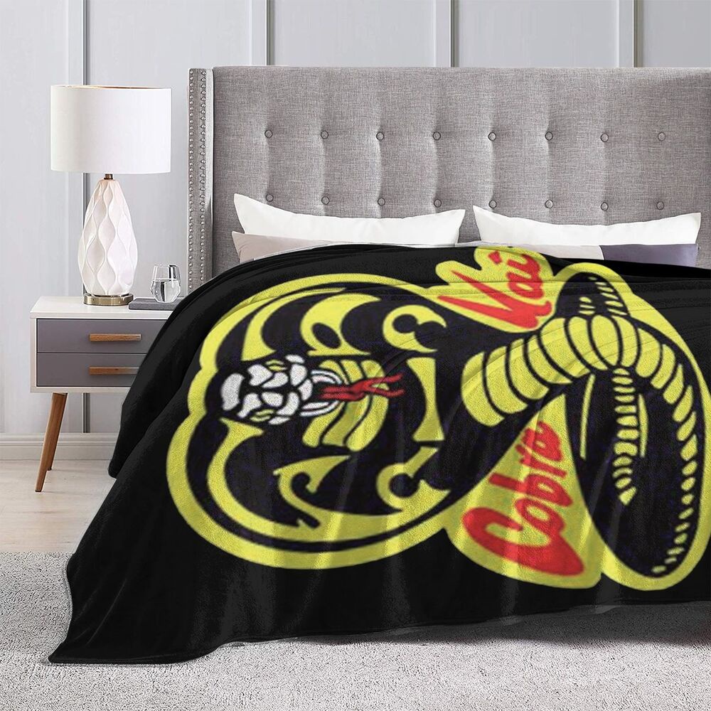 Donlee Queen Cobra Kai Judo Kung Fu Karate Film Micro Fleece Blanket Bed Couch and Living Room Suitable for Fall Winter and Spring