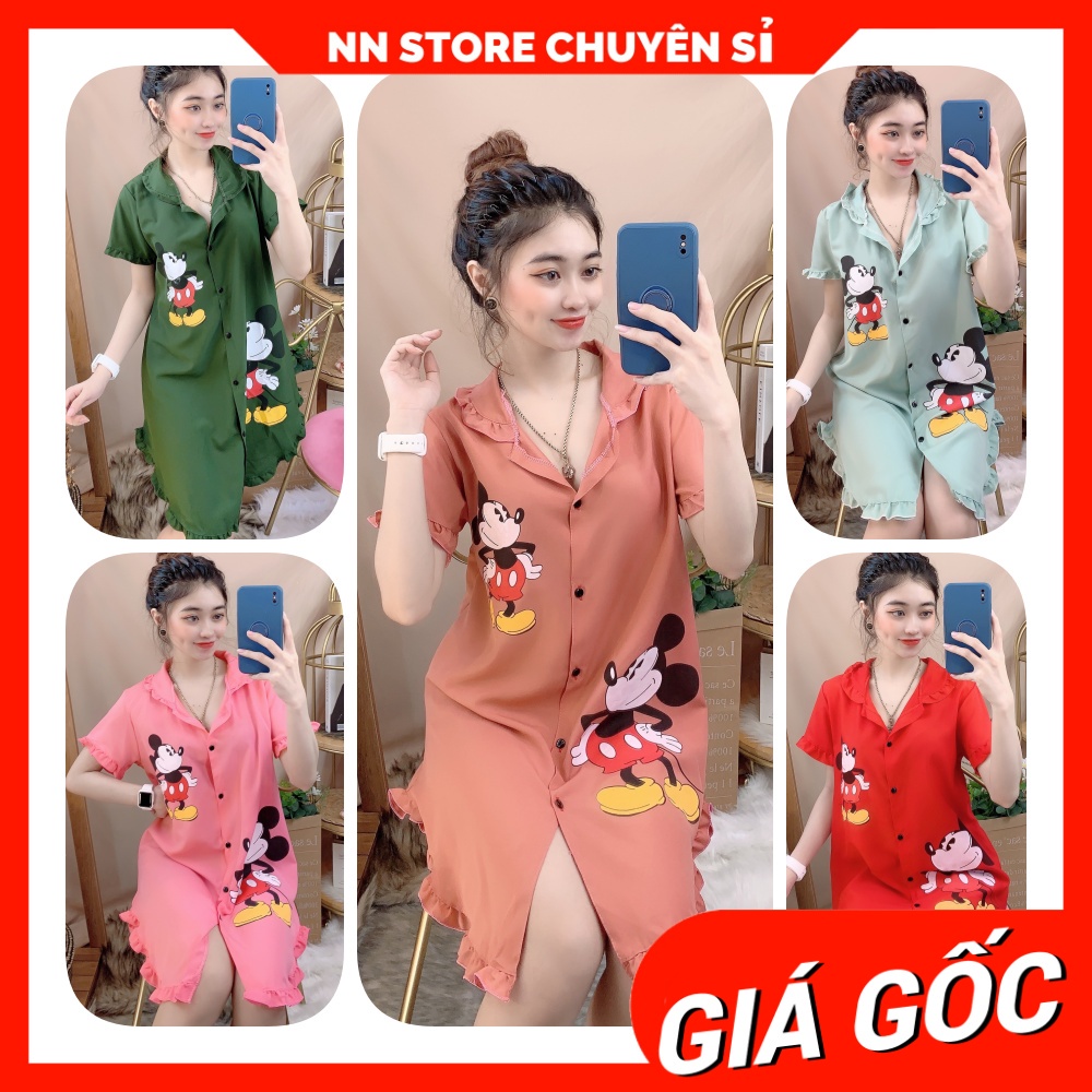 Đầm ngủ hoạt hình D841 ⚡Ảnh thật⚡ Đầm nữ ⚡ Đầm kate phom to