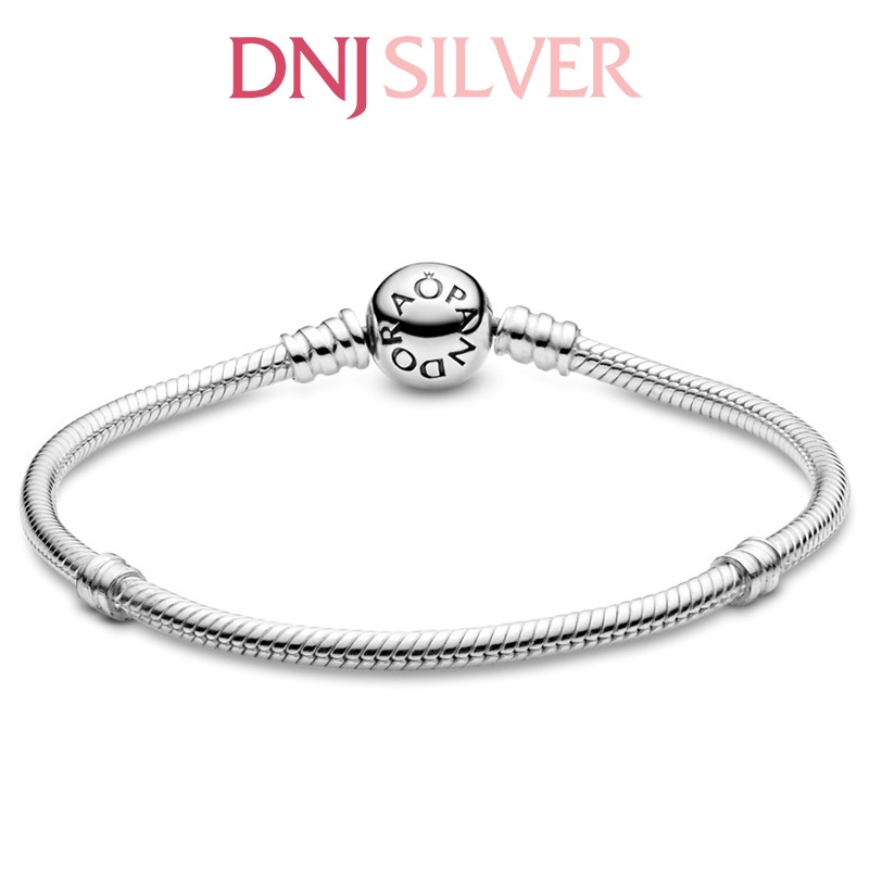 Vòng tay bạc 925 cao cấp - Mẫu vòng Heart Clasp Snake Chain Bracelet mềm có thể mix thêm hạt charm vào vòng theo ý thích