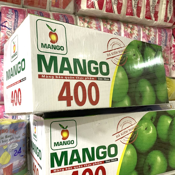 Màng bọc thực phẩm cuộn to chính hãng Mango 400 - Bán sỉ tại Thủ Đức