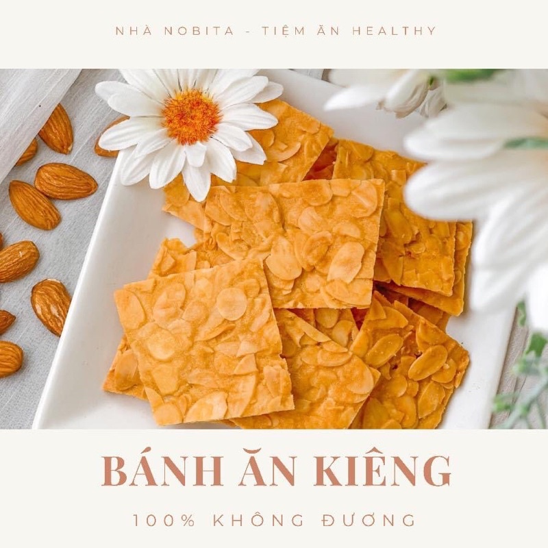 Bánh ngói hạnh nhân không đường, giảm cân, ăn kiêng hiệu quả