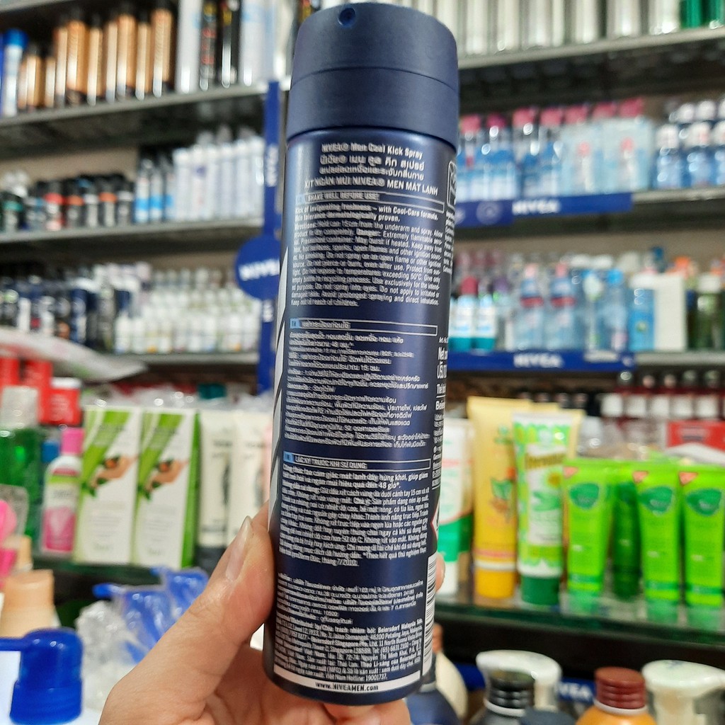 Xịt ngăn mùi Nivea Men Cool Kick mát lạnh 150ml