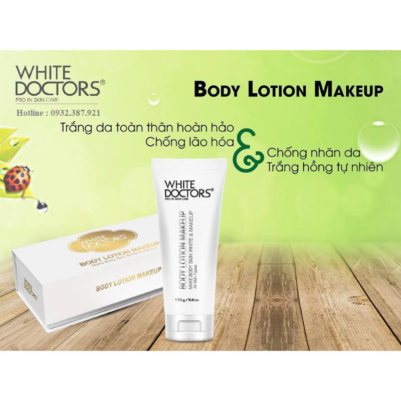 Kem White Doctors Body Lotion Make-up Trắng Da Toàn Thân Chống Nắng