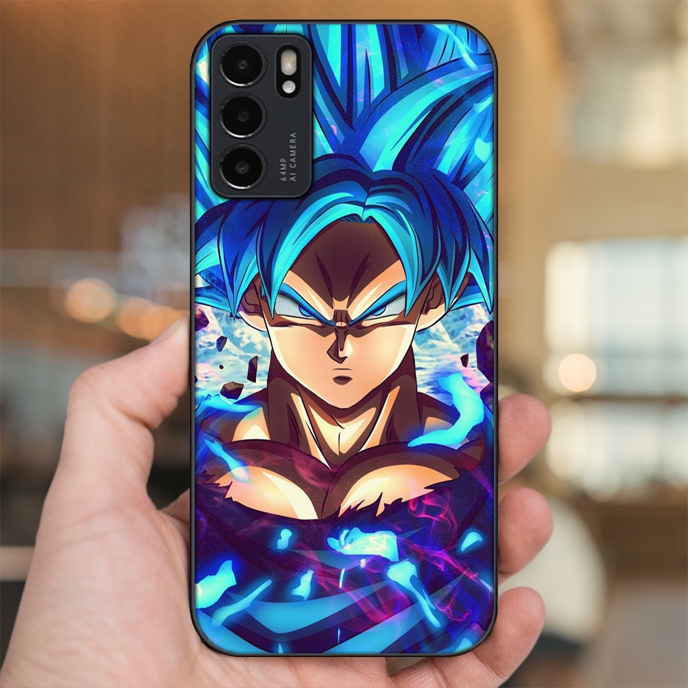 Ốp lưng Oppo Reno 6 5G viền đen in hình Goku Dragon Ball