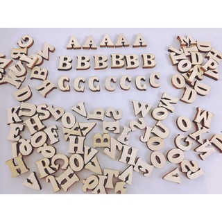 Set chữ cái Alphabet gỗ mộc size 4cm cho bé từ 4y