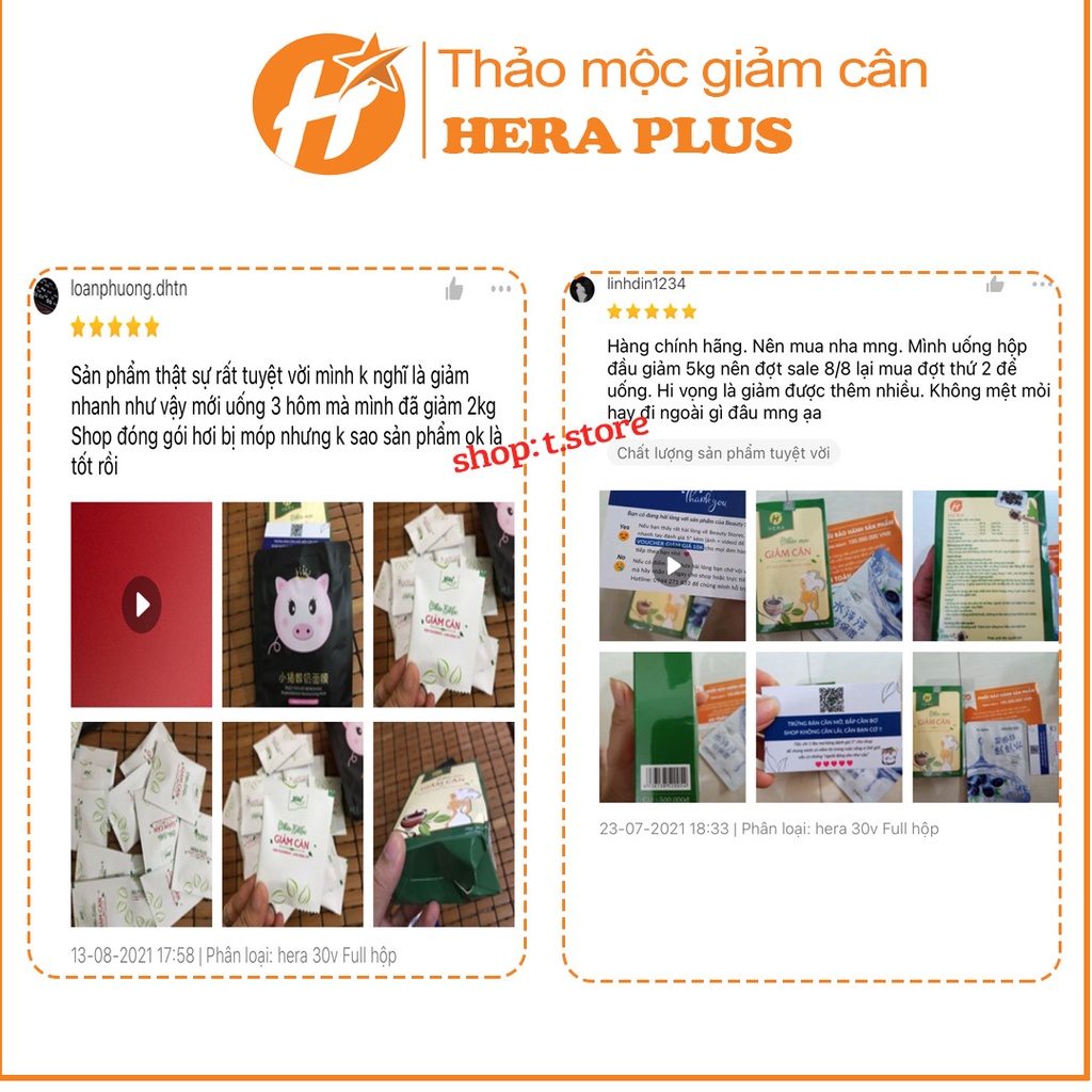 Hera Plus thảo mộc Giảm Cân nhanh giảm cân cấp tốc an toàn (hộp 30 viên)