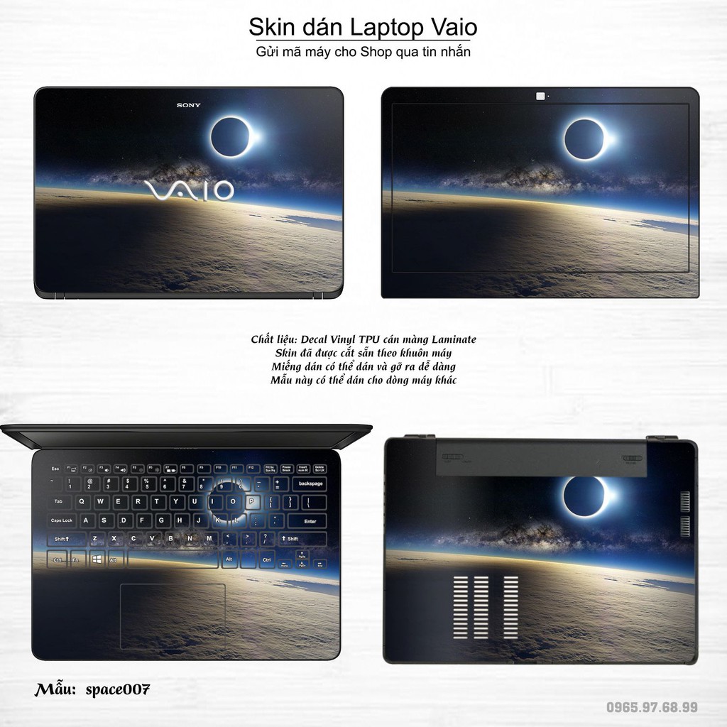 Skin dán Laptop Sony Vaio in hình không gian _nhiều mẫu 2 (inbox mã máy cho Shop)