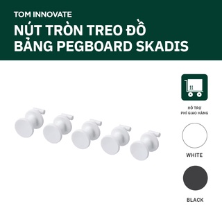 Bộ 5 nút tròn treo đồ bảng cài Pegboard Skadis IKEA
