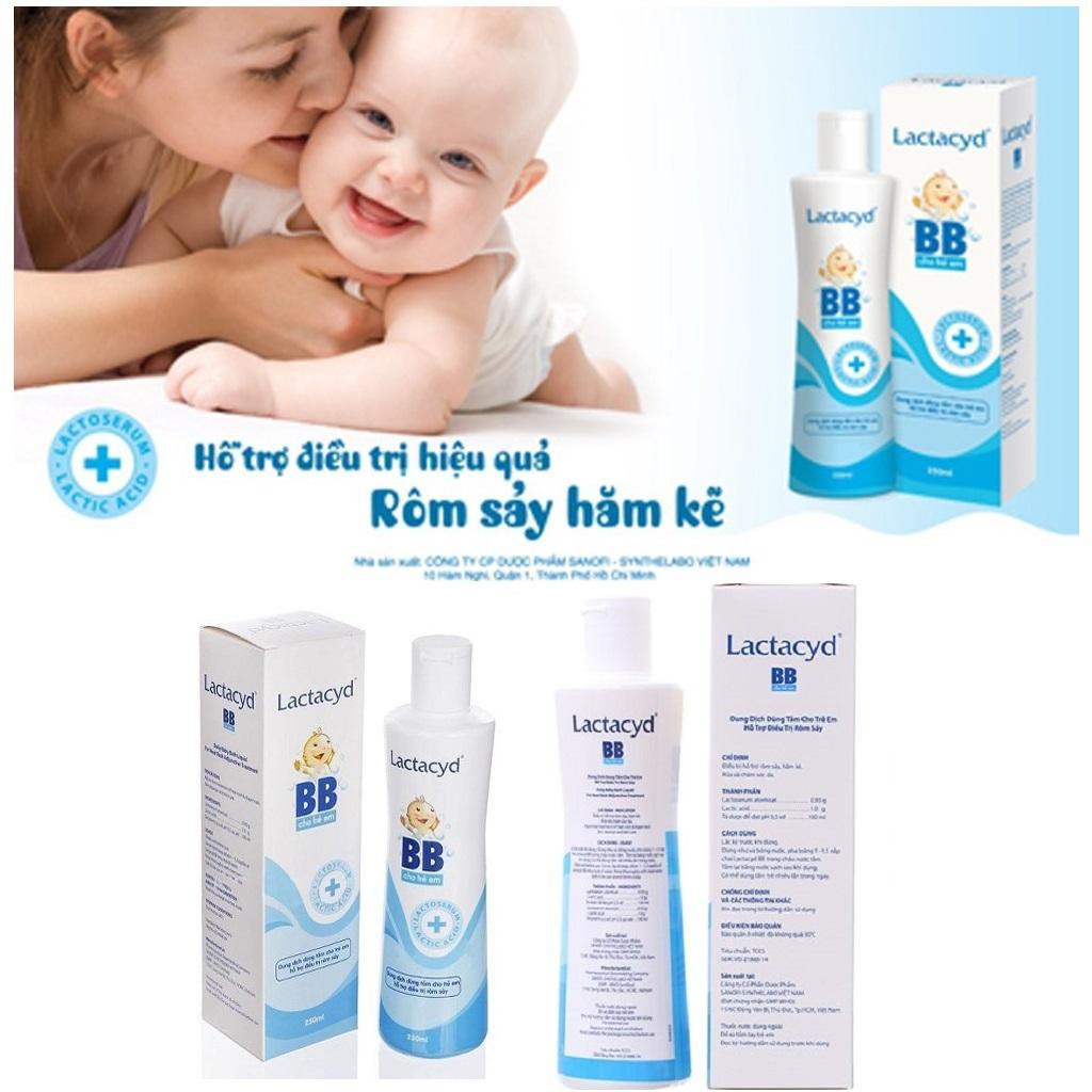 Sữa tắm Lactacyd BB 250ml trị rôm sảy cho bé(Mẫu mới)