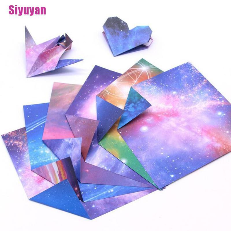 Bộ 60/65 giấy xếp origami in hai mặt họa tiết ngôi sao vũ trụ / hoa DIY