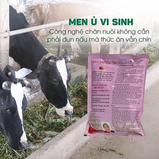 Men vi sinh hoạt tính ủ thức ăn chăn nuôi 500g. men vi sinh hoạt tính học viện nông nghiệp. men ủ cỏ cho gia súc, ủ cây