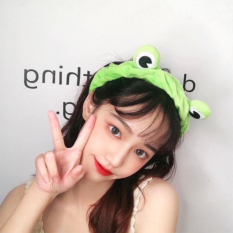 [Quà Tăng] Băng đô ếch xanh - Băng đô chú ếch xanh giữ tóc khi makeup, vải nhung mềm mịn