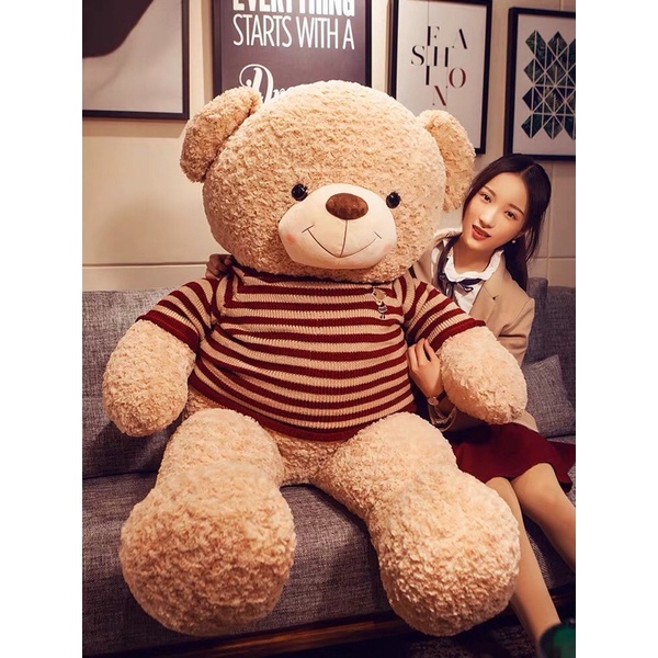 Gấu Bông Teddy - Gối Ôm Hình Thú Teddy Nâu Bự Khổng Lồ Siêu Đáng Yêu Giá Rẻ Size 1m2- 1m4- 1m8