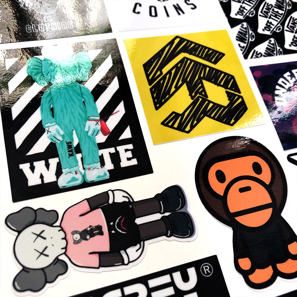 Sticker Hình Dán G-Dragon Bigbang 5theway Hypebeast Supreme Babe Ape